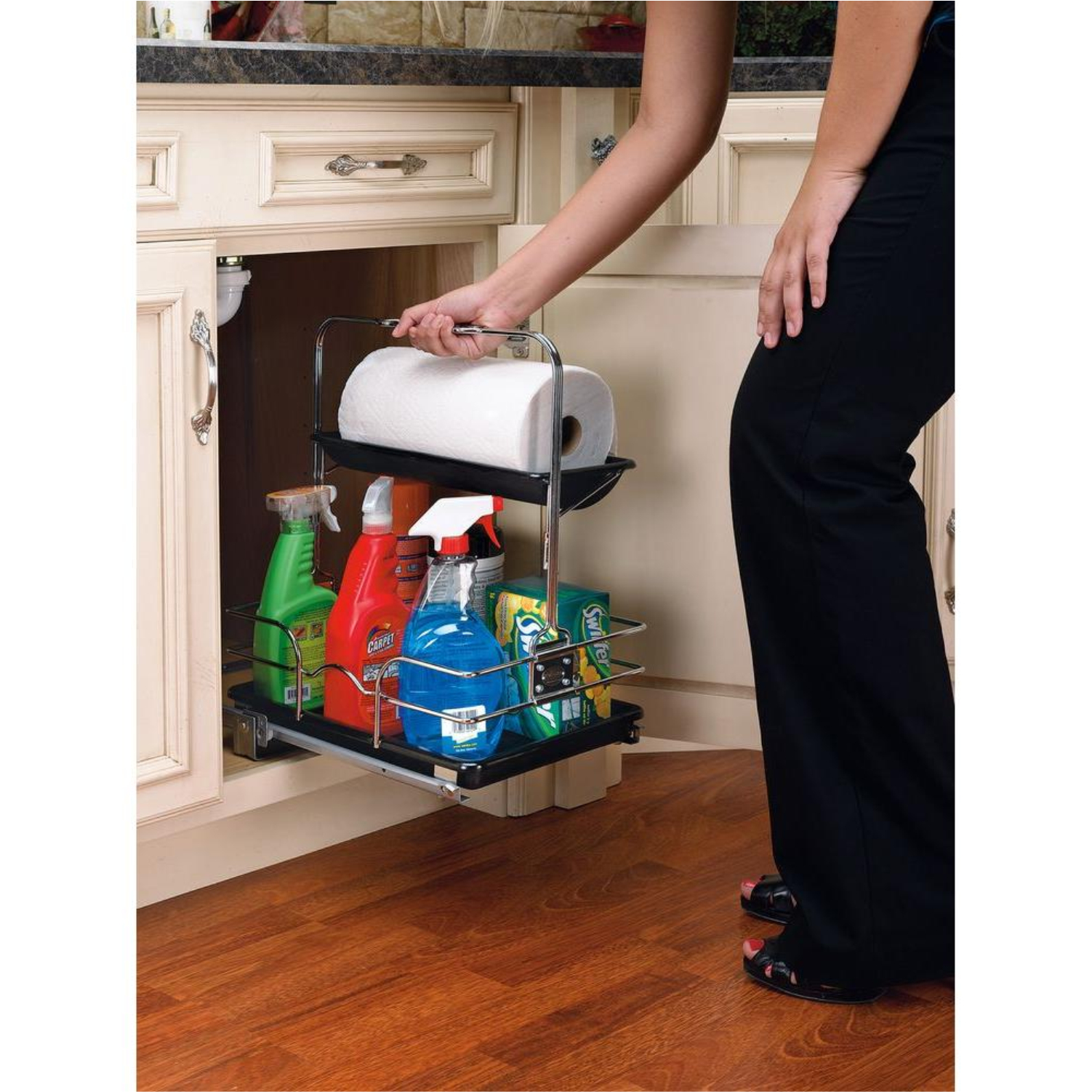 REVASHELF 54410C1 under Sink Kitchen Bath Cleaning Supplies Caddy Pull Out 614405020688 eBay